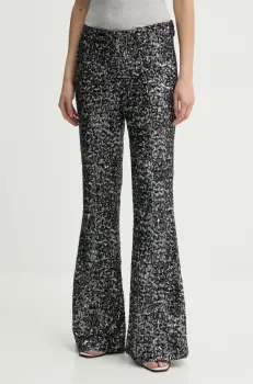 ZADIG&VOLTAIRE pantaloni femei, culoarea negru, evazati, high waist, WWPA00808 imagine