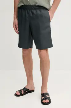 ZADIG&VOLTAIRE pantaloni scurti din in barbati, culoarea gri, WMBS01061 imagine