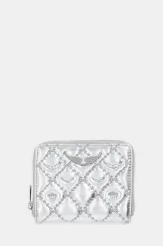 ZADIG&VOLTAIRE portofel de piele culoarea argintiu, LWSG03721 imagine