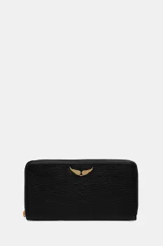 ZADIG&VOLTAIRE portofel de piele culoarea negru, LWSG03667 imagine