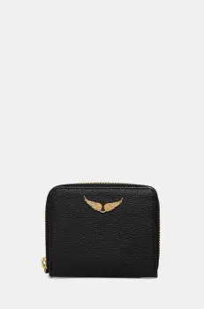 ZADIG&VOLTAIRE portofel de piele femei, culoarea negru, LWSG00004 imagine