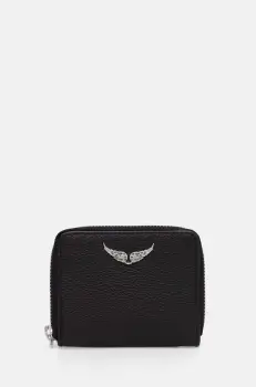 ZADIG&VOLTAIRE portofel de piele femei, culoarea negru, LWSG00004 imagine