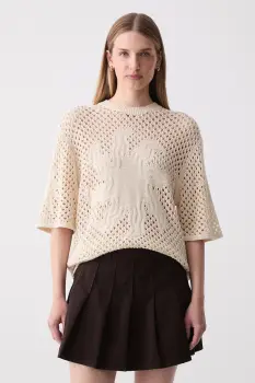 Zadig&Voltaire pulover cu maneca scurta pentru femei cu in imagine