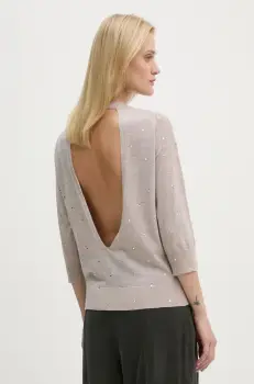 ZADIG&VOLTAIRE pulover de lana femei, culoarea bej, light, KWSW01660 imagine