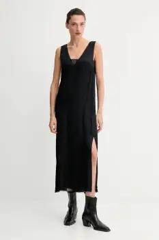 ZADIG&VOLTAIRE rochie culoarea negru, maxi, drept, WWDR02556 imagine