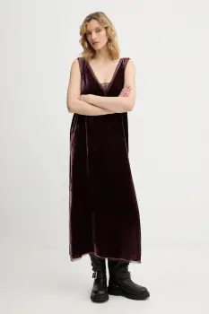ZADIG&VOLTAIRE rochie de catifea culoarea bordo, WWDR02571 imagine