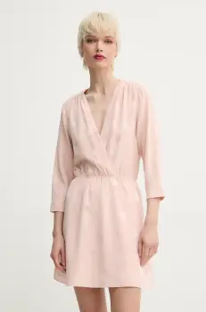 ZADIG&VOLTAIRE rochie de matase culoarea portocaliu, mini, evazati, WWDR02526 imagine