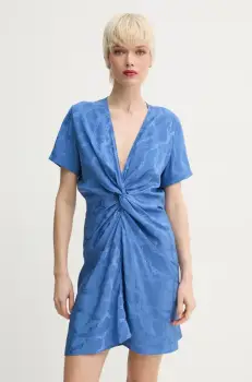 ZADIG&VOLTAIRE rochie de matase culoarea violet, mini, evazati, WWDR02420 imagine