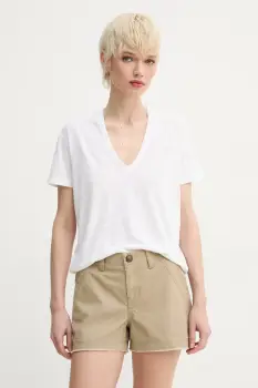 ZADIG&VOLTAIRE tricou din amestec de in femei, culoarea bej, JWTS02726 imagine