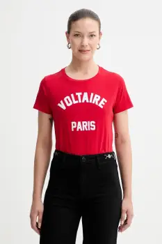 ZADIG&VOLTAIRE tricou din bumbac culoarea rosu, JWTS02837 imagine