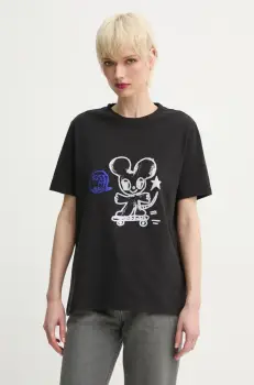 ZADIG&VOLTAIRE tricou din bumbac femei, culoarea negru, JWTS02734 imagine