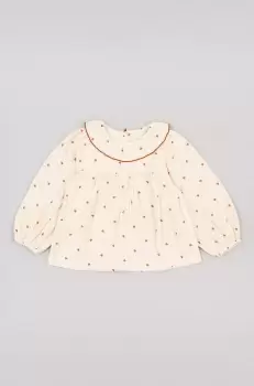 zippy bluza de bumbac pentru copii culoarea bej, modelator imagine