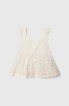 zippy bluza din bumbac pentru bebelusi culoarea bej, neted imagine