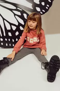 zippy bluza din bumbac pentru copii culoarea roz, mini, drept imagine