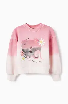 zippy hanorac de bumbac pentru copii culoarea violet, cu imprimeu imagine