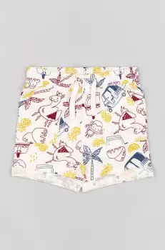 zippy pantaloni scurti bebe culoarea bej, neted, talie reglabila imagine