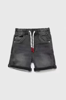 zippy pantaloni scurti copii culoarea gri, neted imagine