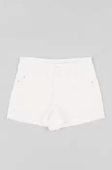 zippy pantaloni scurti din bumbac pentru copii culoarea alb, modelator imagine