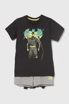 zippy pijamale de bumbac pentru copii x Warner Bros culoarea gri, modelator imagine