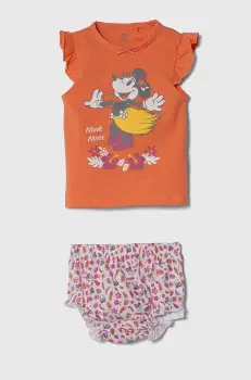 zippy pijamale din bumbac pentru bebelusi culoarea portocaliu, cu imprimeu imagine