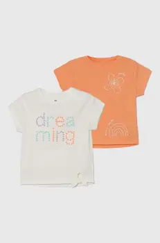 zippy tricou de bumbac pentru copii culoarea alb imagine