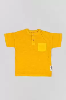 zippy tricou de bumbac pentru copii culoarea portocaliu, neted imagine