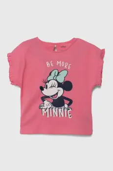 zippy tricou de bumbac pentru copii culoarea roz imagine