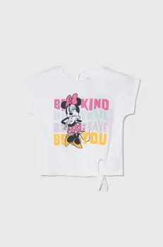 zippy tricou de bumbac pentru copii x Disney culoarea alb imagine