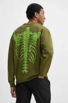 Zoo York bluza barbati, culoarea verde, cu imprimeu, 60200005 imagine