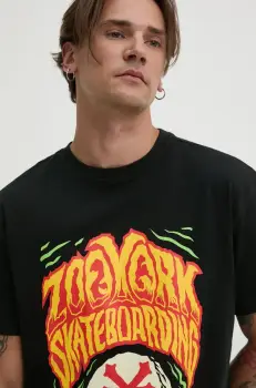 Zoo York tricou din bumbac barbati, culoarea negru, cu imprimeu, 60690029 imagine