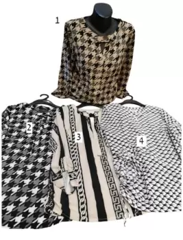 Bluza batal Engros pentru femei, cu model imprimat, fabriata in Polonia imagine