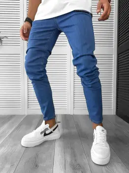 Blugi barbati conici albastri 12951 imagine