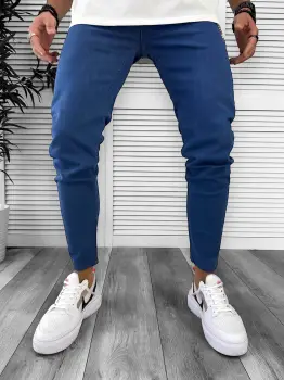 Blugi barbati conici albastri 13009 H2-5 imagine