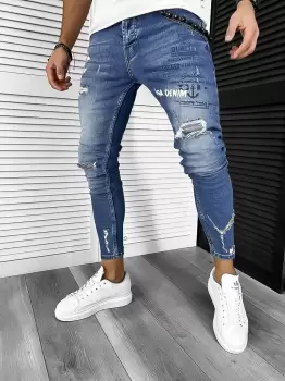 Blugi barbati conici albastri 365 H6-5* imagine