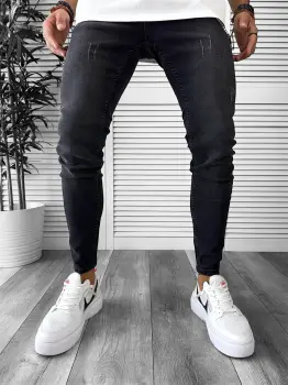 Blugi barbati conici negri 672 H3-3 imagine