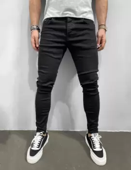 Blugi barbati conici negri B6113 D2 imagine