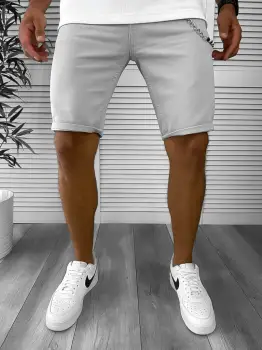 Blugi barbati scurti conici gri 12800 H3-2 imagine