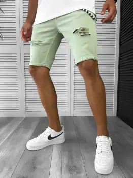 Blugi barbati scurti conici verzi 12801 imagine