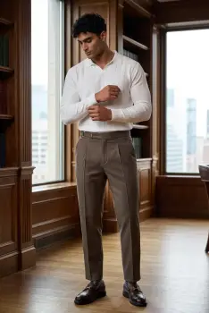 Bluza barbati alba    slim fit 13508 imagine