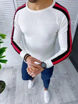 Bluza barbati alba slim fit cu mici defecte B3850 P19-1.2 imagine