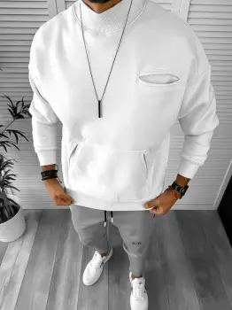 Bluza barbati bej slim fit k226 i1-1* imagine