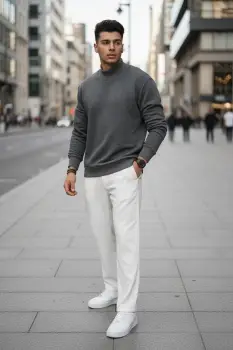 Bluza barbati gri slim fit 2660 P20-3.3 imagine