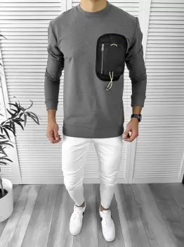 Bluza barbati gri slim fit K205 21-3.1.2 E 65-5 imagine