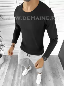 Bluza barbati neagra slim fit B3433 102-1 imagine