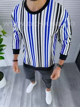 Bluza barbati slim fit albastra K352 20.3-1.2 E imagine