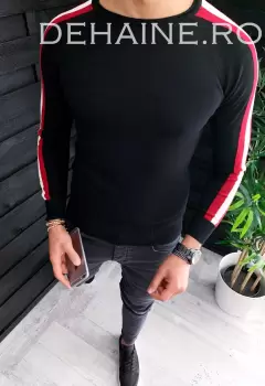 Bluza barbati slim fit neagra ZR 3649 Q-2 imagine