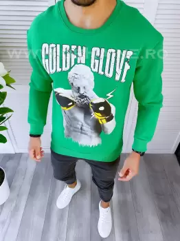 Bluza barbati verde slim fit K409 14-1.1.2 E 55-3 imagine