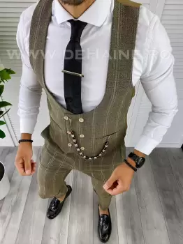Compleu barbati Vesta + Pantaloni kaki B5517 E* 102-3 imagine