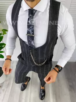 Compleu barbati Vesta + Pantaloni negru B5517 31-1.3 E imagine