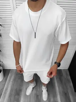 Compleu de vara  alb  triocu + pantaloni 8206A imagine